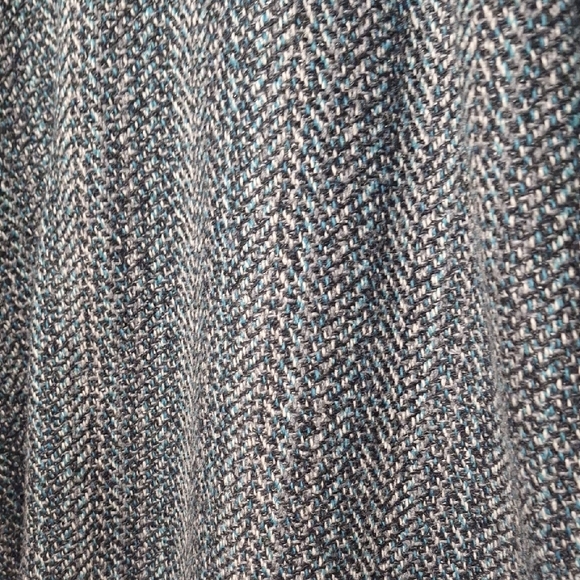 Vintage Wool Herringbone Pea Coat, Double Breasted, Leather Details, Sz 20, NWOT - Picture 13 of 15